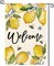 Spring Summer Lemon Welcome Garden Flag 12 x 18 Inch Double Sided, Yellow Lemon Fruit Bee Farmhouse Burlap Small Yard Flag Summer Seasonal Holiday Outdoor Outside Decoration